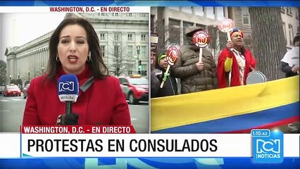 Colombianos residentes en el exterior protestan por incremento de tarifas consulares