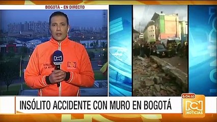 En Bogotá, mujer murió al caerle un muro de concreto