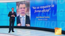 Santos: no se necesita una firma para convocar el plebiscito
