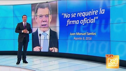 Santos: no se necesita una firma para convocar el plebiscito