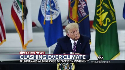 Video herunterladen: Trump dismisses climate change’s role in wildfires, blaming dry wood on forest floors - WNT