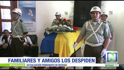 Dan el último adiós a los policías asesinados por el Clan del Golfo
