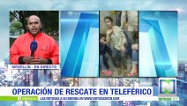 Rescatan a cuatro personas que quedaron atrapadas en un teleférico en Medellín