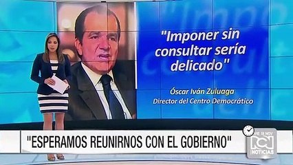 "Imponer sin consultar sería delicado": Óscar Iván Zuluaga