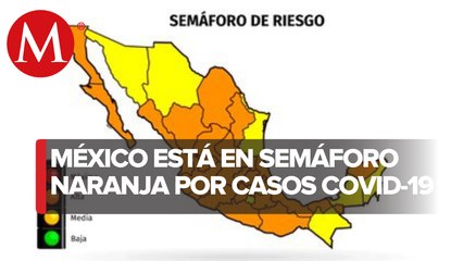 Скачать видео: México 'se pinta' de naranja en semáforo epidemiológico; 8 estados están en amarillo