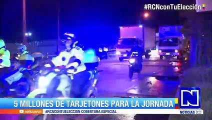 El traslado del material electoral durante la madrugada
