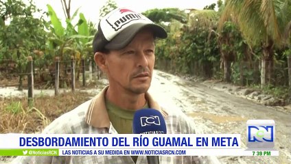 Emergencia en el municipio de Guamal, Meta, por el desbordamiento de un río