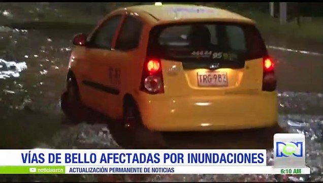 Fuerte aguacero genera inundaciones de avenidas y locales comerciales en Bello, Antioquia