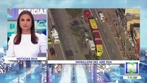 El Patrullero del Aire sobrevoló la zona donde chocaron dos buses en Bogotá