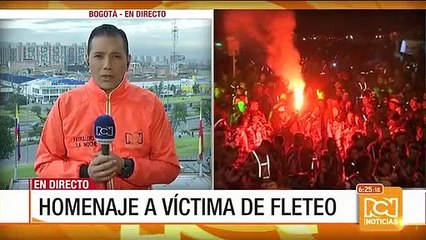 Homenaje a Yeison Méndez, víctima de fleteo en Bogotá