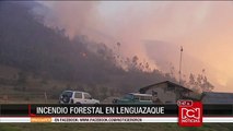 Falta de agua y bomberos dificulta extinguir fuego en zona boscosa de Lenguazaque