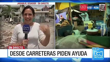 Damnificados por sismo en Ecuador buscan alimentos y refugio