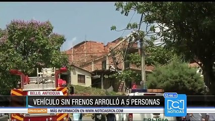 Tres personas muertas y dos heridas en accidente en Bello, Antioquia