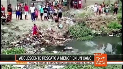 Joven salvó a adolescente con limitaciones cognitivas que cayó en un caño