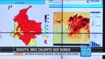 Temperatura en Bogotá llegó hasta los 24 grados centígrados en el día