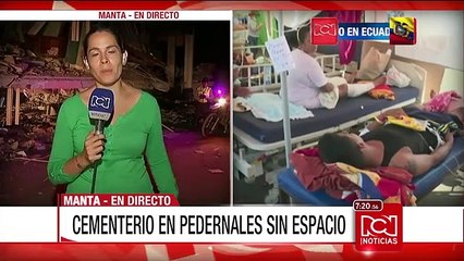 Un parqueadero se convirtió en sala de urgencias para atender heridos en Ecuador