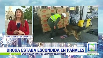 Incautan en Cartagena más de 100 kilos de cocaína camuflada en pañales