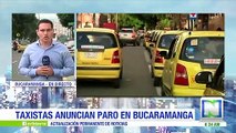 Taxistas en Bucaramanga realizan paro por la falta de control al transporte pirata