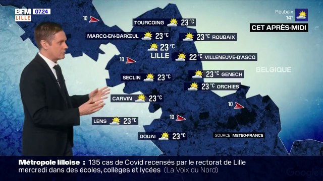 Météo: un samedi ensoleillé traversé par quelques nuages, jusqu'à 23°C à Lille