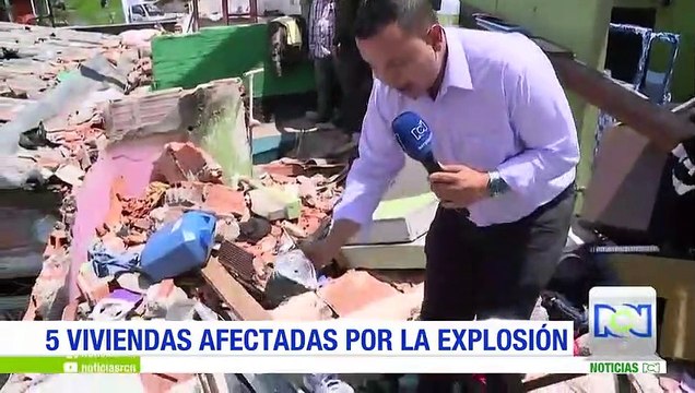 Cuatro personas heridas por el estallido de una pipeta de gas en Medellín