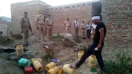 अबैध कच्ची शराब छापेमारी में हजारों लीटर लहन व शराब बरामद