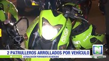 Dos patrulleros heridos por conductor que participaba en piques ilegales