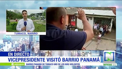Vicepresidente Naranjo visitó el barrio Panamá en Tumaco, Nariño