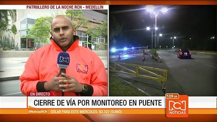 Cierre en vía de Medellín por monitoreo a un puente vehicular