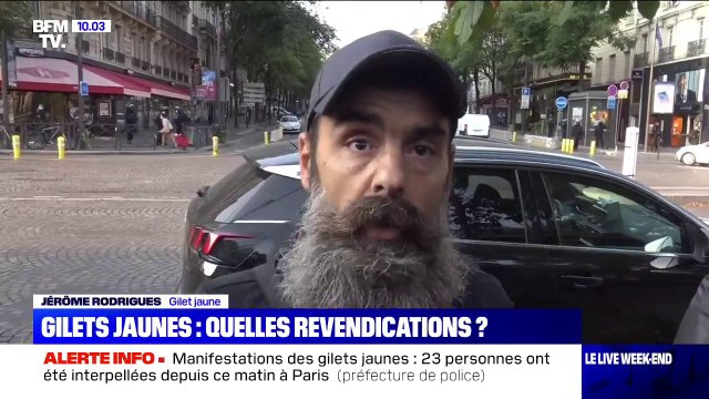 Gilets jaunes: le mot d'ordre est de se recentrer sur les revendications historiques , selon Jérôme Rodrigues