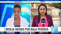 Monja resultó herida por bala perdida en el centro de Bogotá