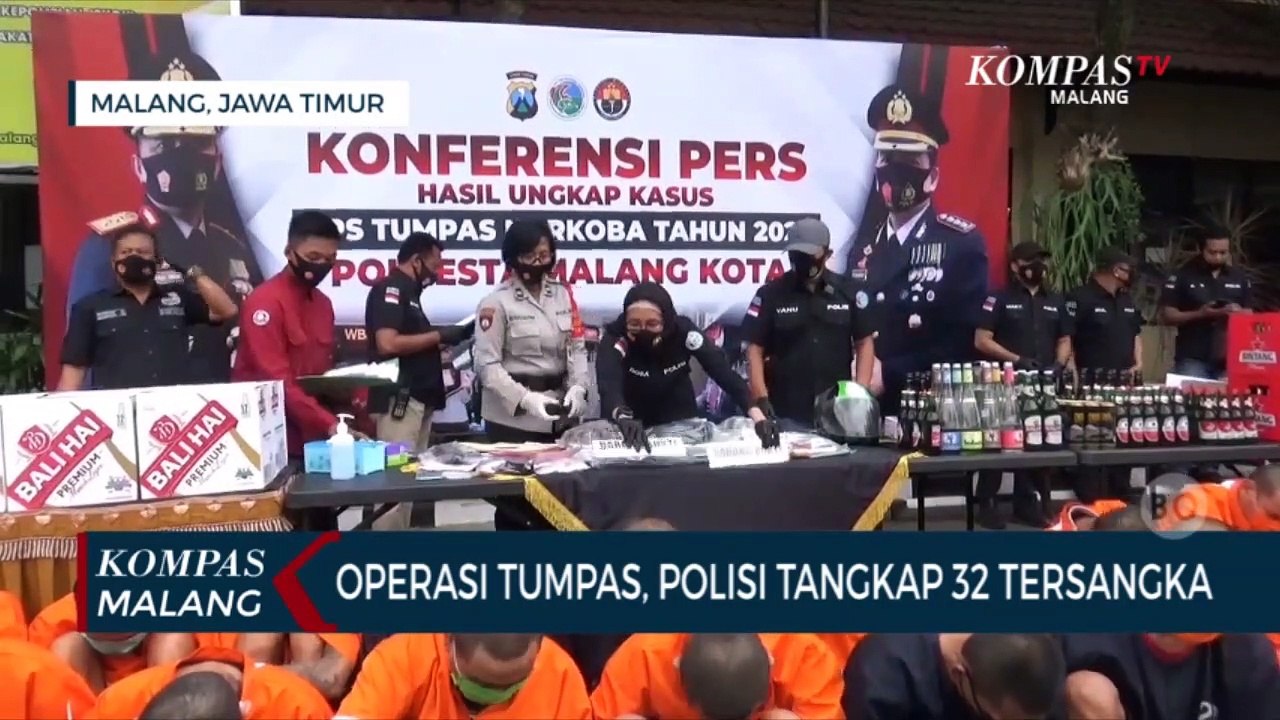 Polisi Tangkap 32 Tersangka Pengedar dan Pengguna Narkoba