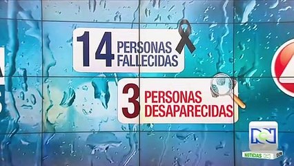 Temporada invernal deja 14 muertos y 3 desaparecidos, según Gestión del Riesgo