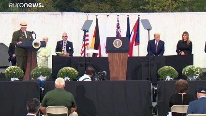 Donald Trump e Joe Biden em campanha no 11 de setembro