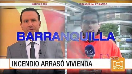 Corto circuito provocó incendio en una vivienda de Barranquilla