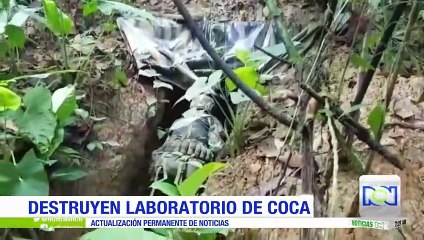 El Ejército desmantela un laboratorio de coca subterráneo en Tumaco
