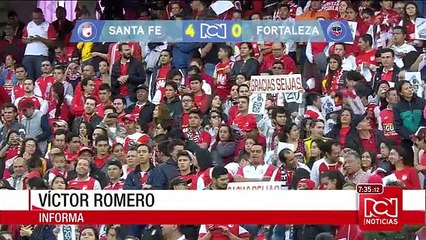 En la despedida de Luis Manuel Seijas, Independiente Santa Fe goleó a Fortaleza