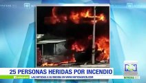 Unas 25 personas resultaron heridas en incendio de bus en Magdalena