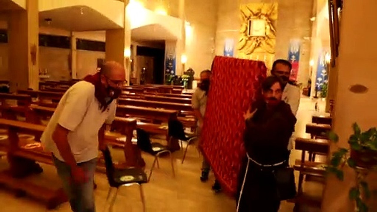 Uscita dall'Eremo del Quadro della Madonna della Consolazione di Reggio Calabria