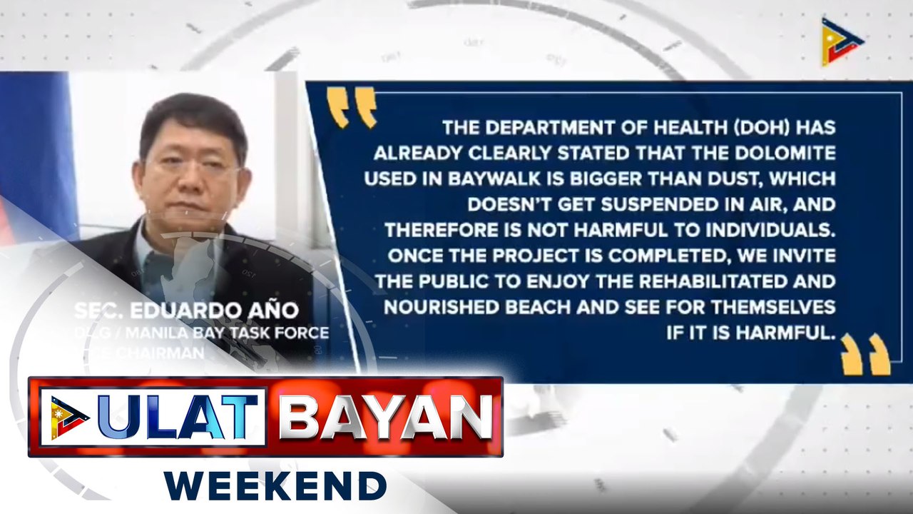 #UlatBayan: DILG, nilinaw na P28-M lang ang ginastos para sa dolomite white sand