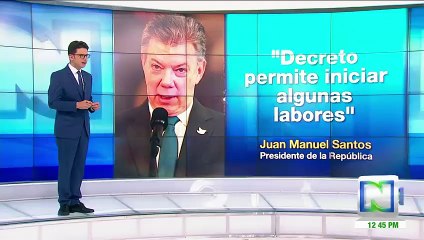 Santos expedirá decreto para agilizar jurisdicción especial de paz