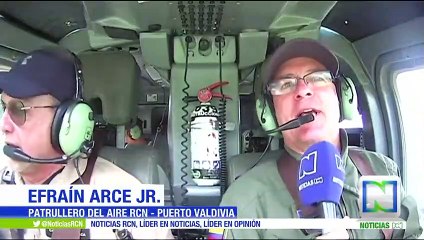 Patrullero del aire RCN sobrevuela el caudal del río Cauca