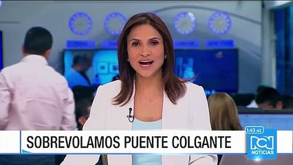 Puente colgante sobre el río Cauca es una moderna obra de ingeniería