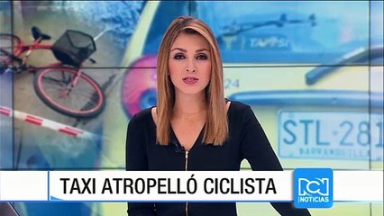 Ciclista fue atropellado por un taxi que invadió el carril de Transmetro en Barranquilla