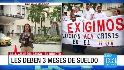 Protestas de funcionarios en el Hospital Universitario del Valle