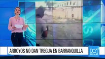 Taxista y su pasajero fueron arrastrados por un arroyo en Barranquilla