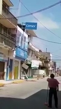 Mira el momento exacto en el que un edificio se derrumba en México tras el terremoto