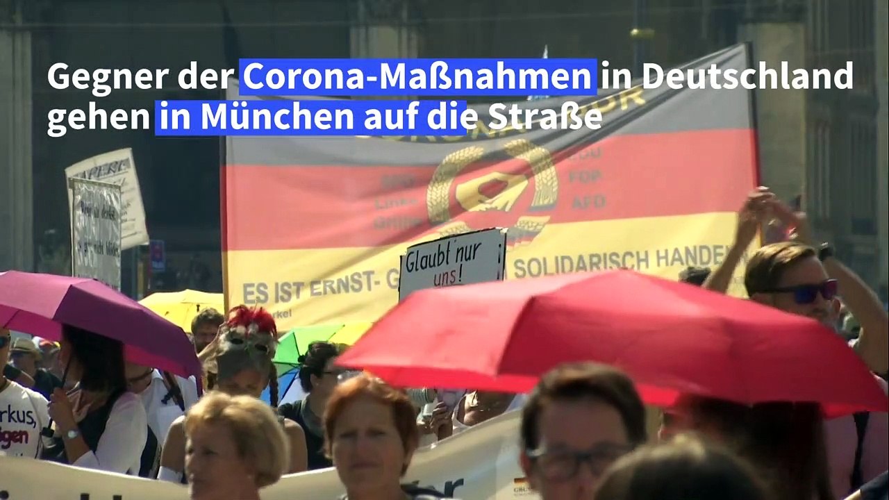 Gegner von Corona-Maßnahmen demonstrieren in München