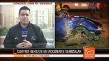 Accidente de tránsito en avenida circunvalar de Barranquilla dejó cuatro heridos