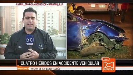 Accidente de tránsito en avenida circunvalar de Barranquilla dejó cuatro heridos