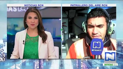 Así se ve desde el aire el traslado de un avión por las calles de Bogotá